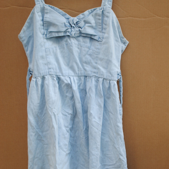 Blue Grey Bow mini dress forever 21 M - Picture 1 of 4